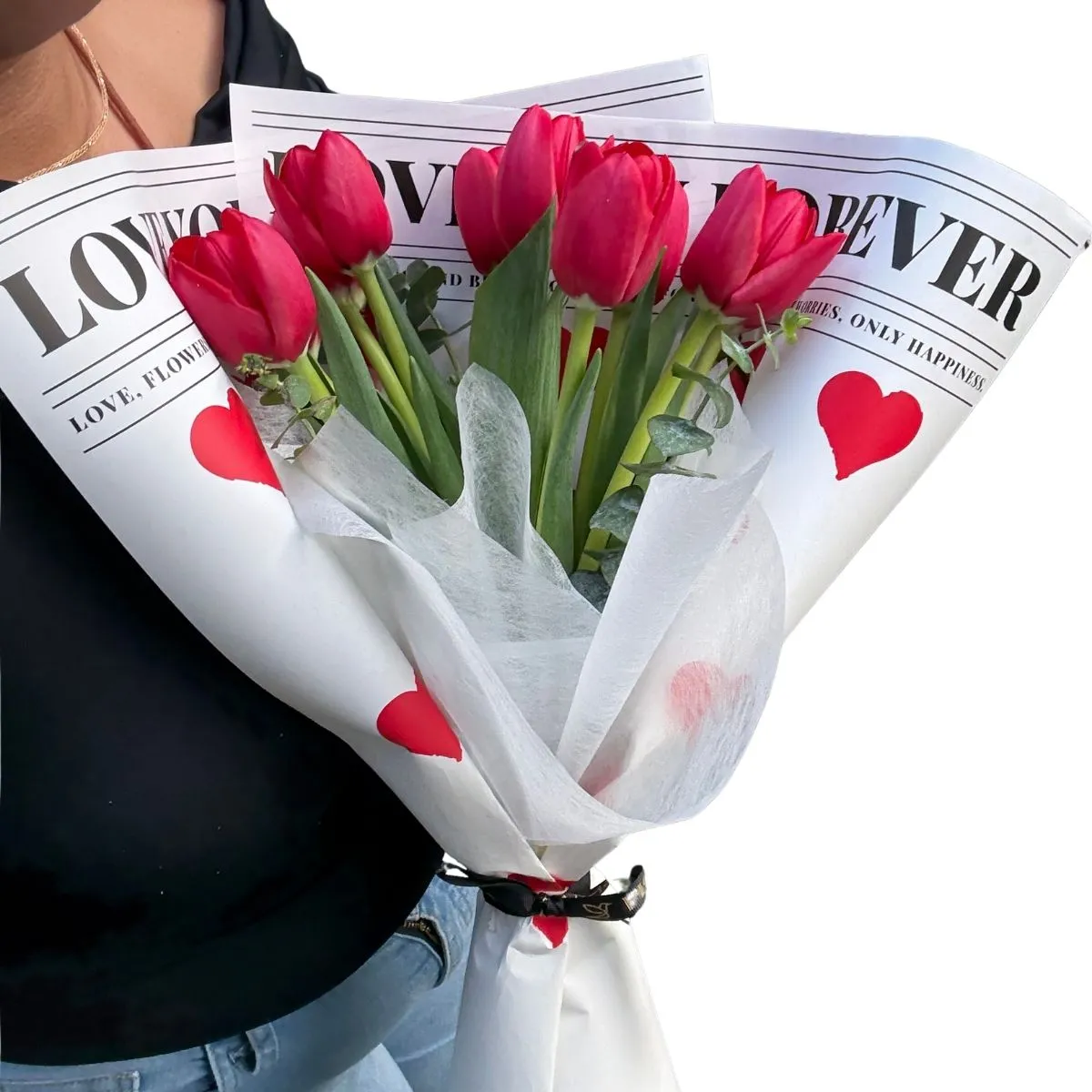 GENERICO - Ramo de 10 Tulipanes Rojos