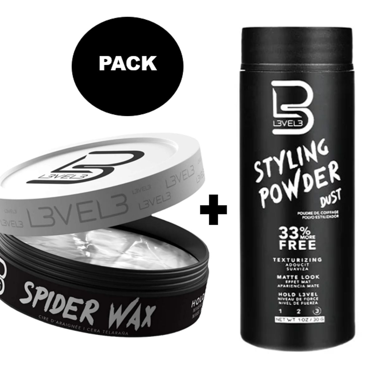 GENERICO - L3VEL 3 Pack Spider Wax - Styling Powder 30gr