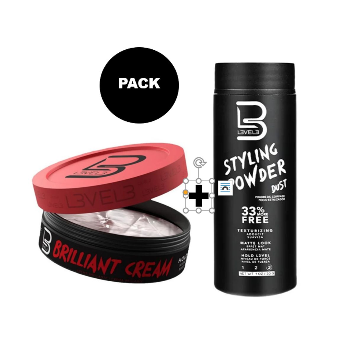GENERICO - L3VEL3 Pack Brilliant Cream - Styling Powder 30gr
