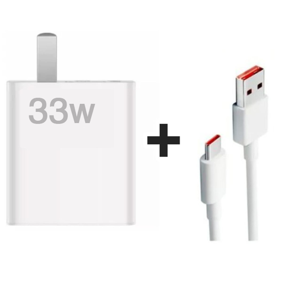 GENERICO - Cargador con Carga Rápida 33W para Xiaomi Cable Tipo-C Redmi