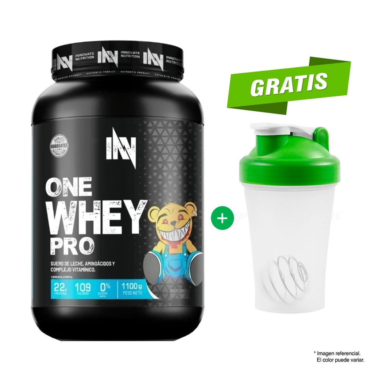 INN INNOVATE NUTRITION - Proteína One Whey Pro 1100gr Chocolate + Shaker