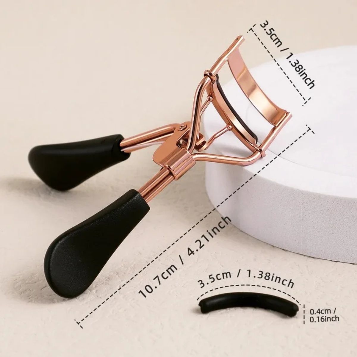 GENERICO - Rizador de Pestañas Acero Inoxidable Dorado