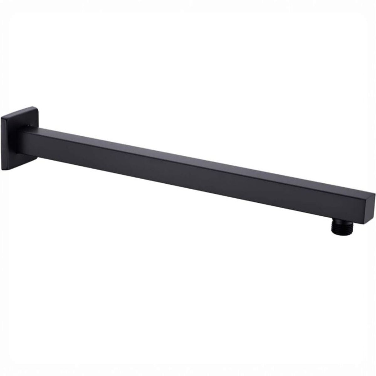 APACHE - Brazo de Ducha Cuadrado de Acero Inoxidable SS201 Negro Mate de 50cm