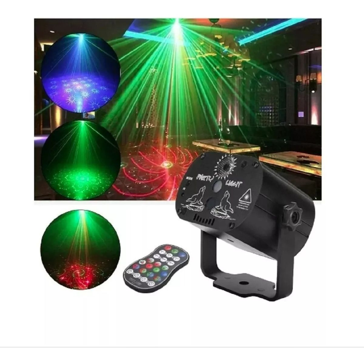 U BUY - Láser Proyector Luz Disco Led Rgb Fiestas 60 Patrones