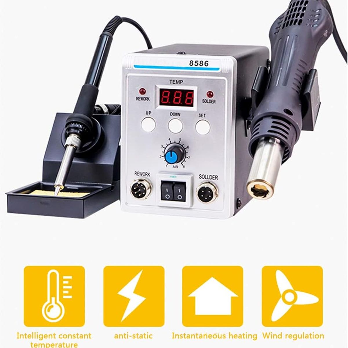 QUICK - Soldering Iron Station with Hot Air Rework Station