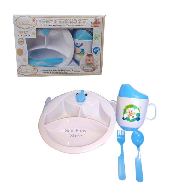 GENERICO - SET DE ALIMENTACIÓN TÉRMICO CON VENTOSA COLOR CELESTE