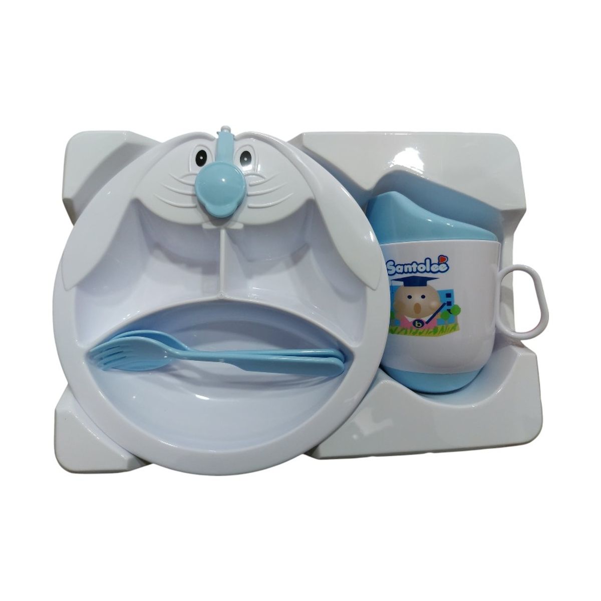 GENERICO - SET DE ALIMENTACIÓN TÉRMICO CON VENTOSA COLOR CELESTE