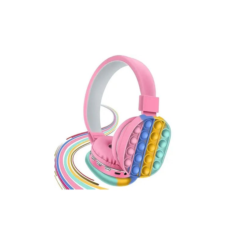 GENERICO - AUDIFONOS BLUETOOTH POP IT ROSADO