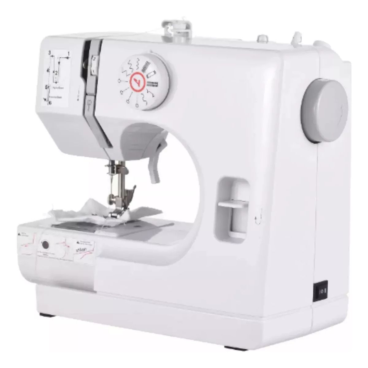 ANYHOGAR - Máquina Coser Recta Portátil Pedal Eléctrica Hogar Con Luz