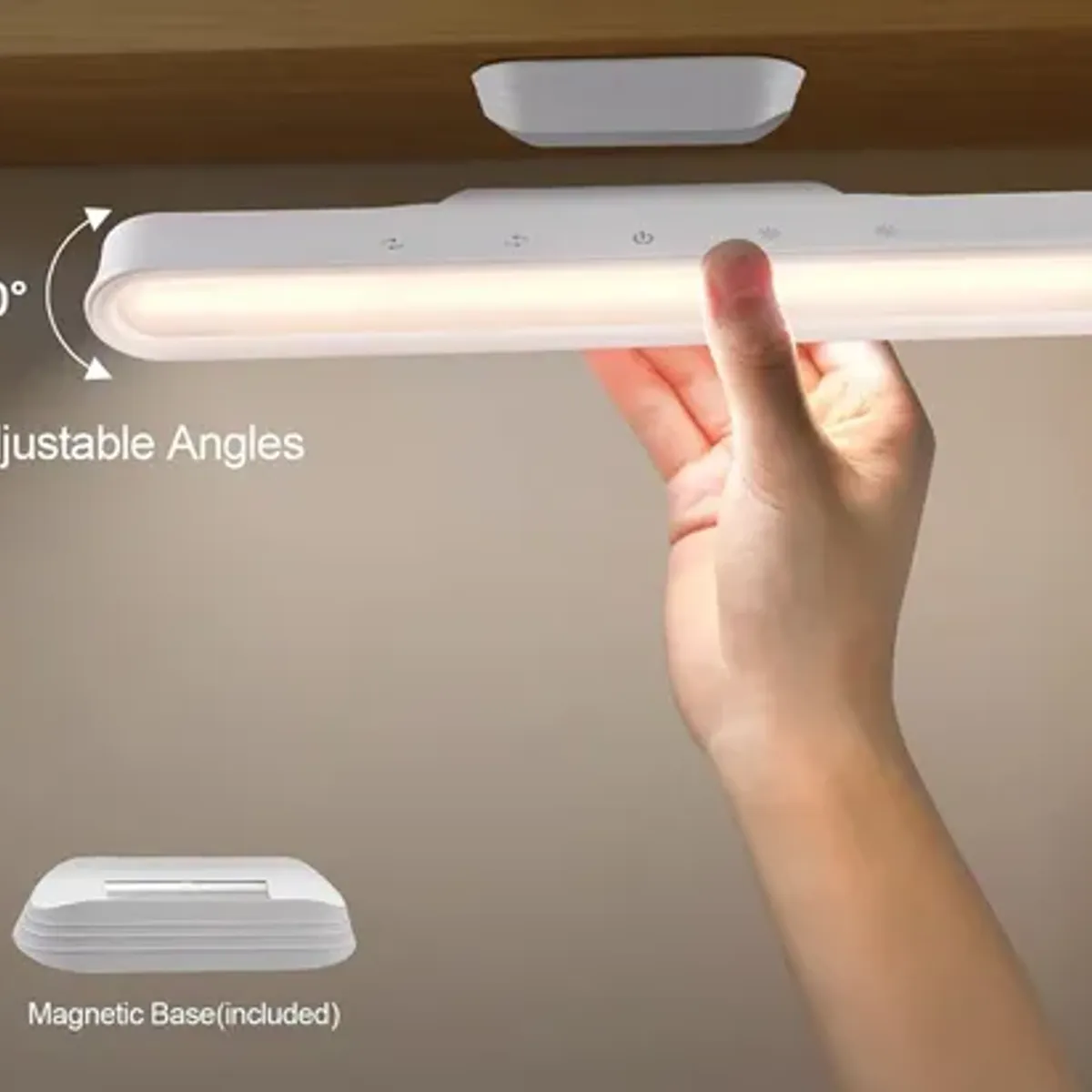 GENERICO - Lámpara Led Magnética Táctil Recargable USB Para Escritorio Pared
