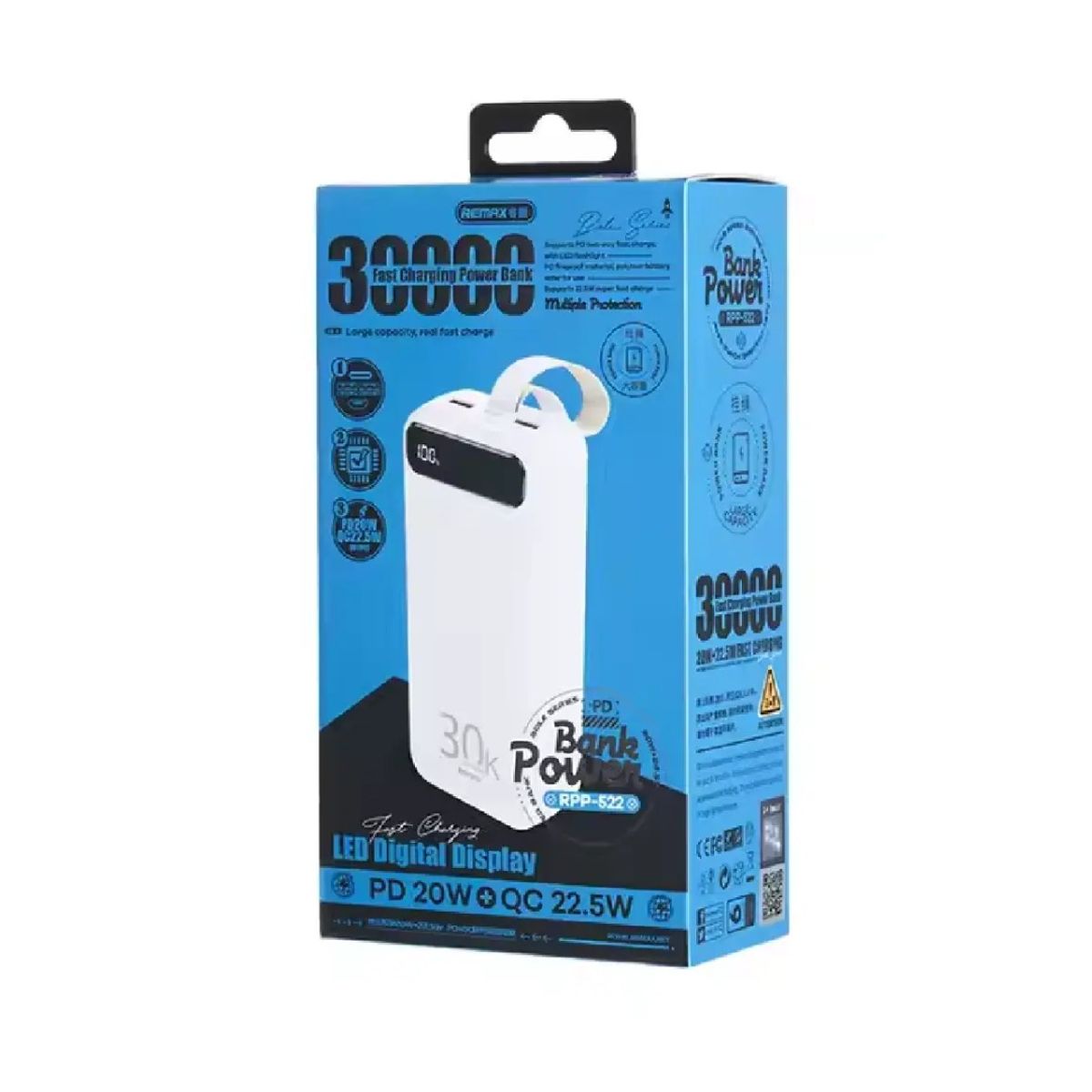 REMAX - Power Bank 30000mAh Remax RPP-522 BLANCO