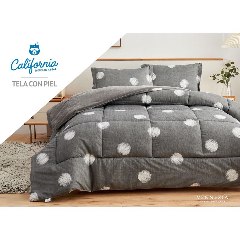 VENEZIA - Set de Edredón 2 Pz Invierno 5 piezas SKIN + Set Sabanas 100% Calidad