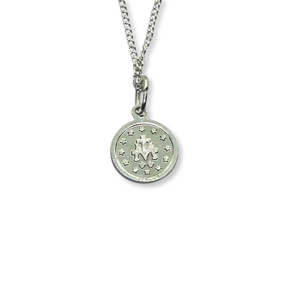 SANTORAL - Dije Medalla Milagrosa 10mm y Cadena 40cm - Plata