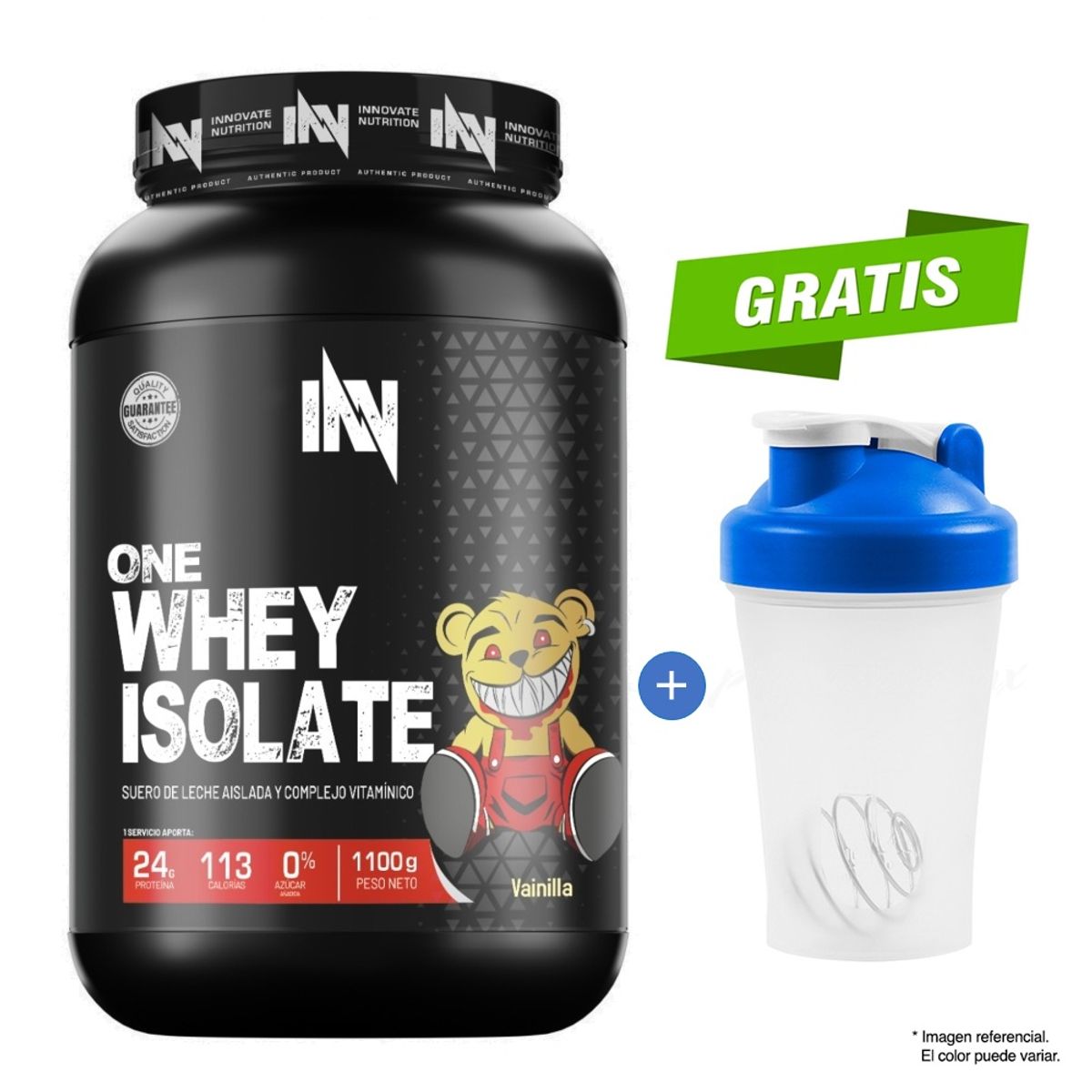 INN INNOVATE NUTRITION - ONE WHEY ISOLATE 1100gr - INN PROTEÍNA ISOLATADA VAINILLA