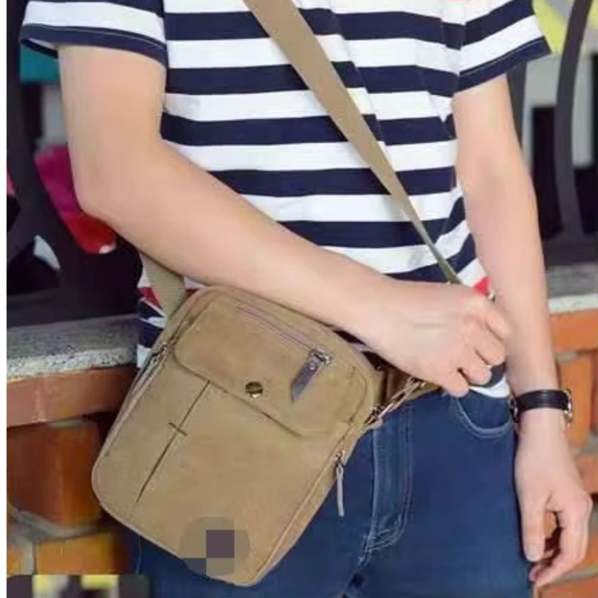 GENERICO - Morral de Lona porta documentos de estilo coreano Retro