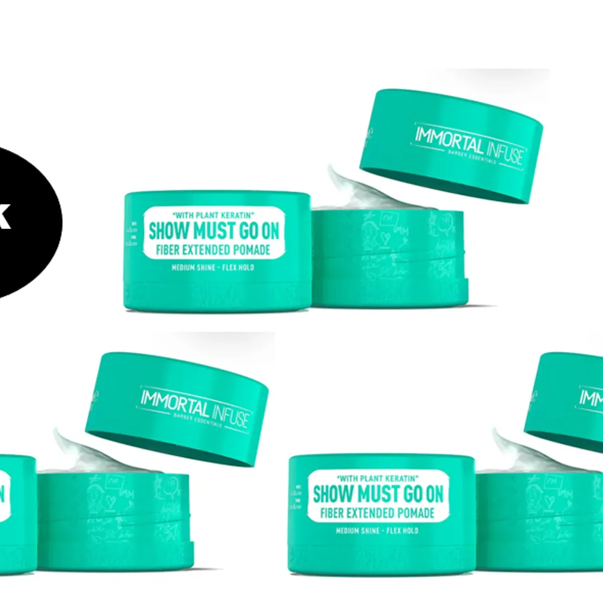 GENERICO - Pack Immortal Infuse Fibra Mate  SHOW MUST GO ON 150ml