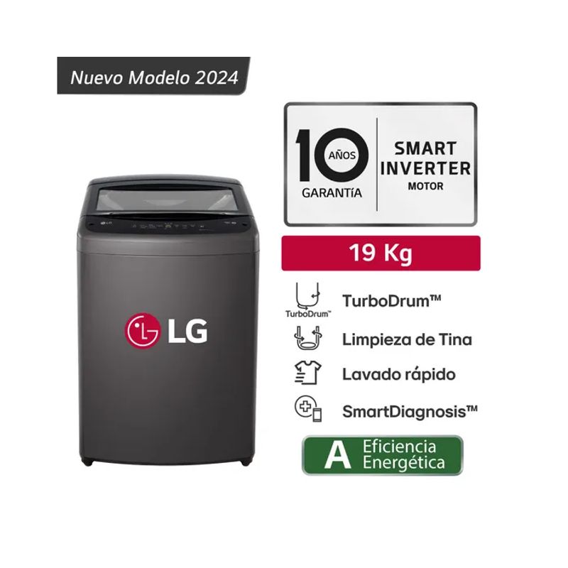 LG - Lavadora LG WT19BVTB TurboDrum Carga Superior 19kg