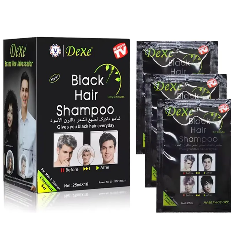 DEXE - BLACK HAIR  PARA  TEÑIR CANAS CAJA DE  10 SET