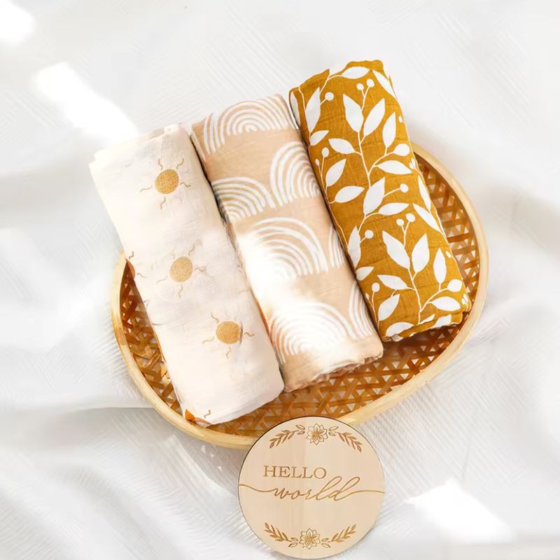 GENERICO - Manta Muselina para Bebé 100% Algodón Pack x  3 Unidades