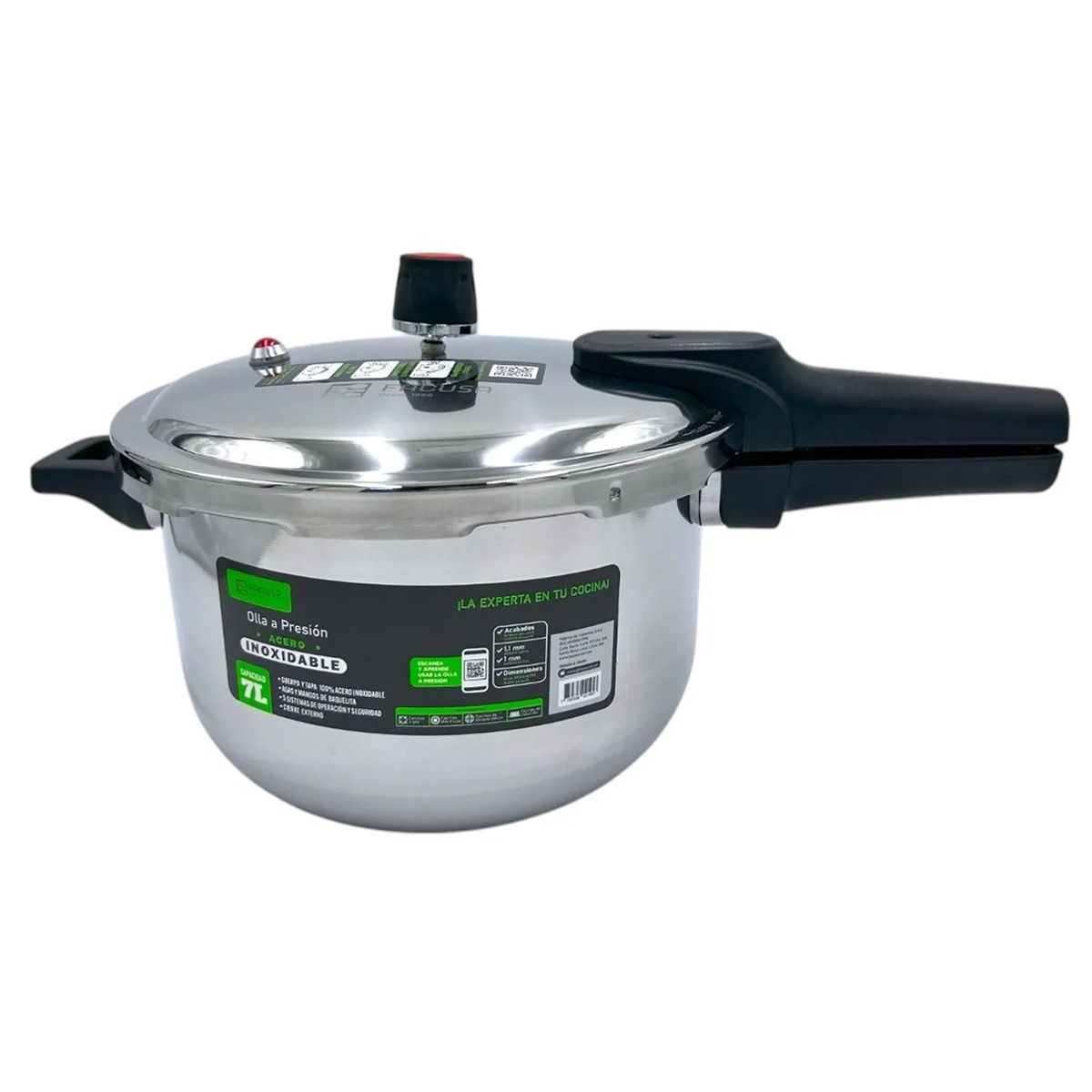 FACUSA - Olla a Presión de Acero Inoxidable 7 L Facusa
