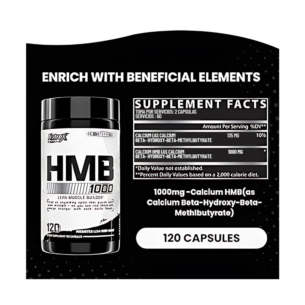NUTREX RESEARCH - HMB 1000 120Cápsulas HMB Nutrex - Tienda Física