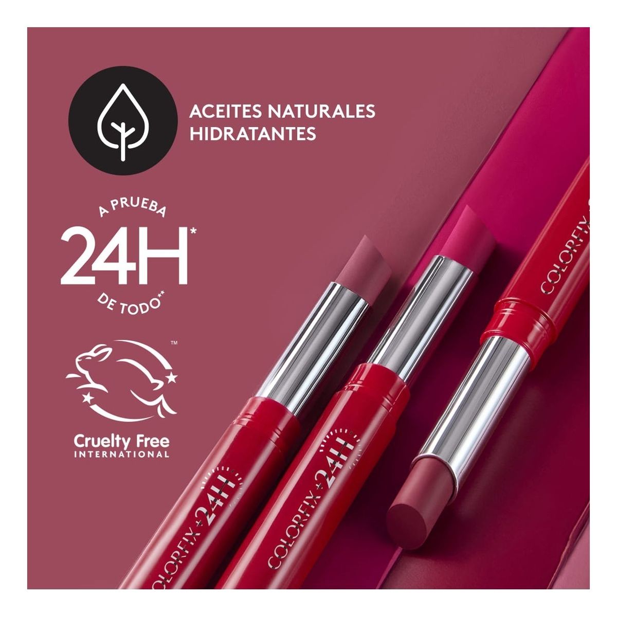 ESIKA - Labial colorfix 24h mate barra ésika vino luchadora