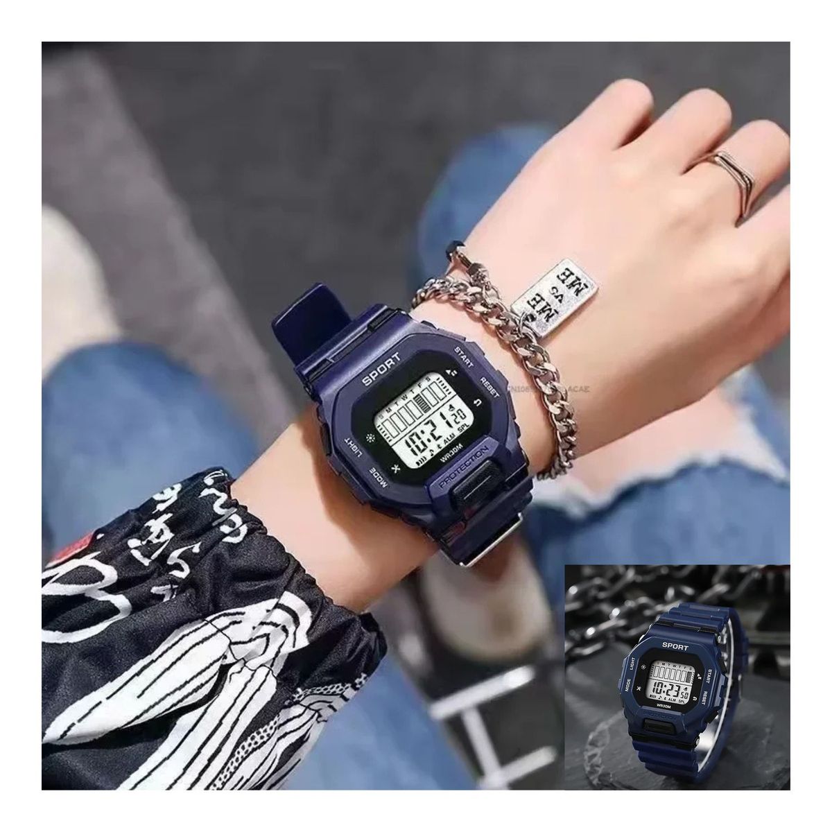 GENERICO - Reloj Digital Hombre Resistente Al Agua  Unisex