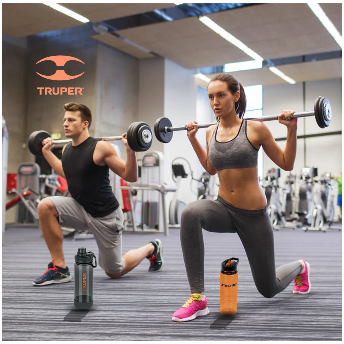 TRUPER - TOMATODO 740 ml DUO PREMIUM BLACK  AND ORANGE TRUPER