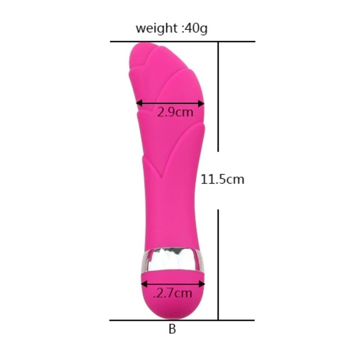 GENERICO - Vibrador rosado de Silicona de 115x29cm
