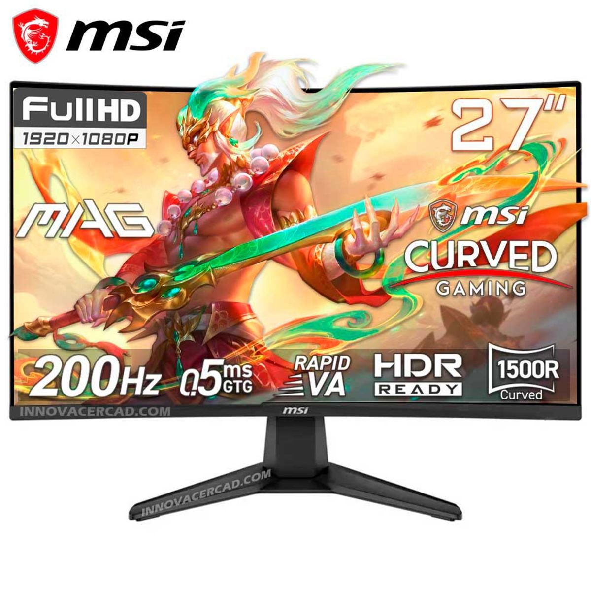 Msi - Monitor MSI MAG 276CF E20 de 27 Full HD 200hz 05ms HDR Ready