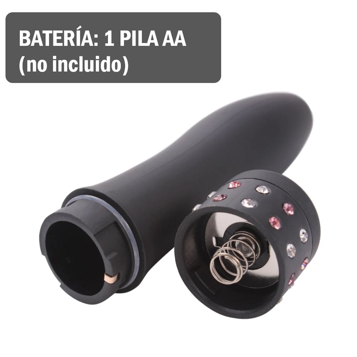 GENERICO - Potente Vibrador De 2 Velocidades Consolador - NEGRO