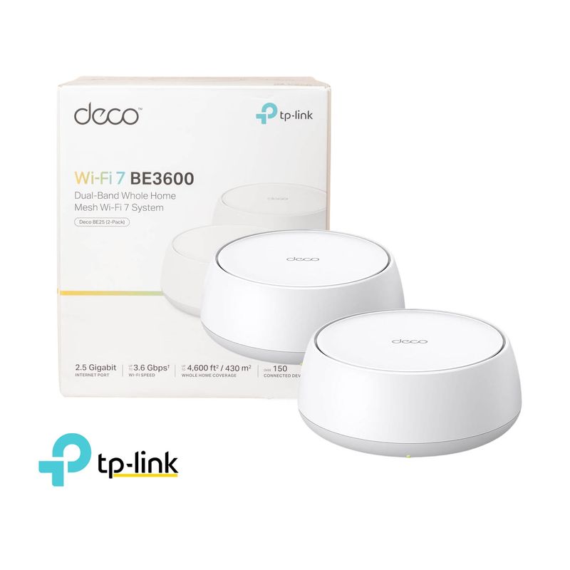 TP LINK - TP-LINK Deco BE25 2-pack BE3600 Sistema Wi-Fi 7 Mesh Doble Banda
