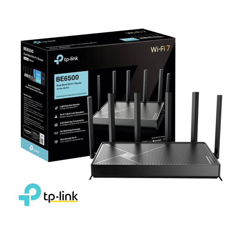 TP LINK - TP-LINK Router Archer BE400 Wi-Fi 7 Doble Banda BE6500 Easy Mesh