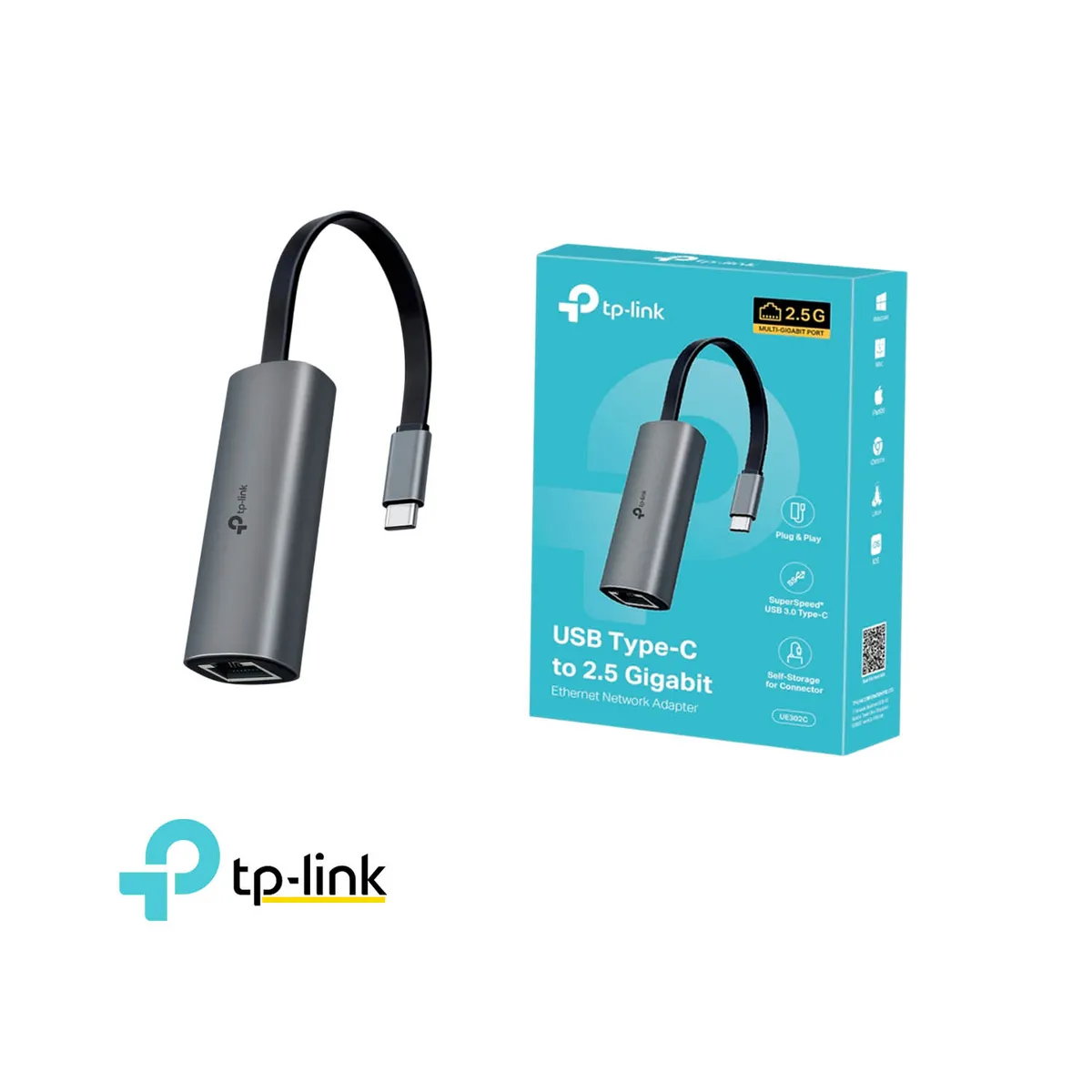 TP LINK - TP-LINK Adaptador de red UE302C USB Tipo C a 25 Gigabit Ethernet