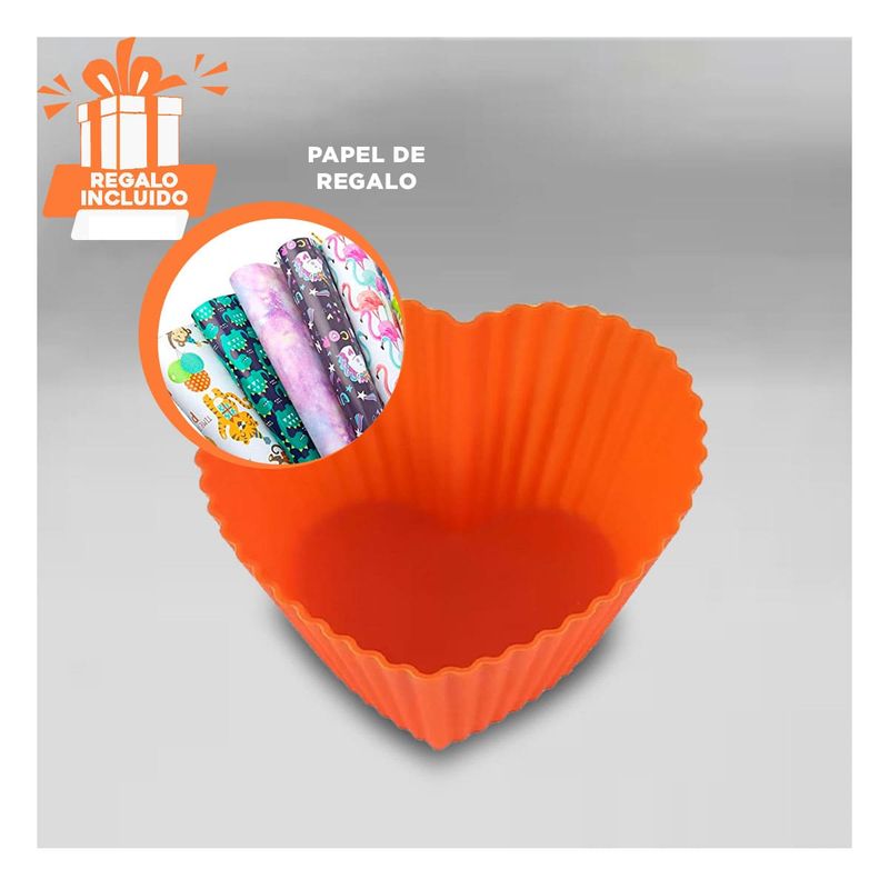 GENERICO - Pack12 Recipiente para Horno Naranja Y+Papel de Regalo