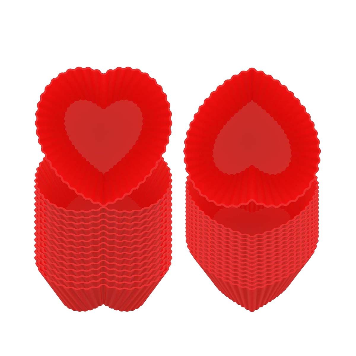 GENERICO - Molde de Silicona con Forma de Corazon 7x32cm Rojo