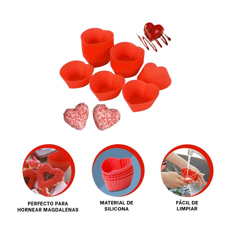 GENERICO - Pack2 Recipiente para Horno Rojo Y+Ligas de Regalo