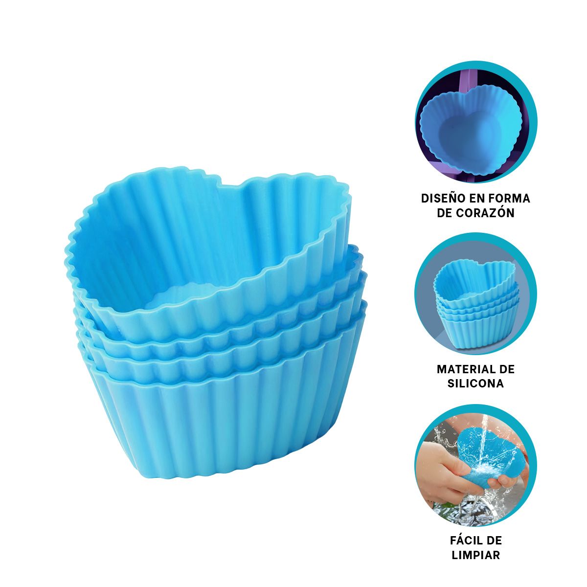 GENERICO - Pack2 Molde Moldeable para Postres Celeste Y+Regalo Stickers