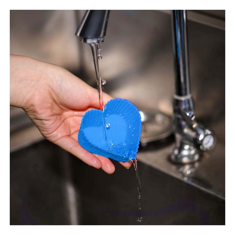 GENERICO - Pack2 Recipiente para Horno en Azul Y+Ligas de Regalo