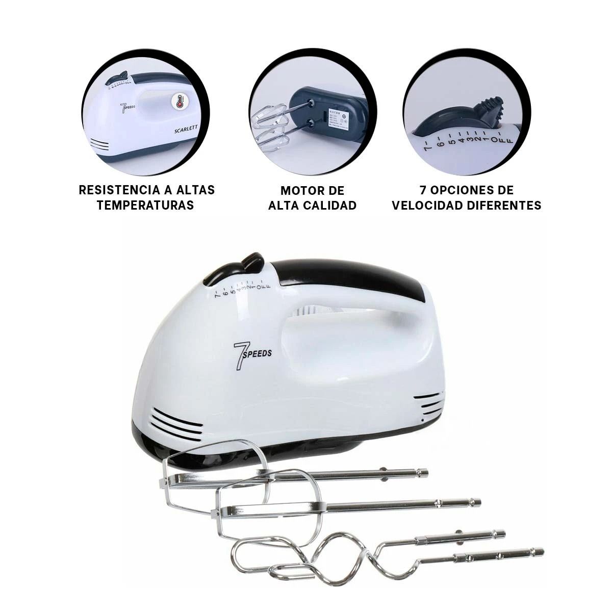 GENERICO - Pack2 Batidora Portatil Electrica de Blanc Y+Regalo Agendita