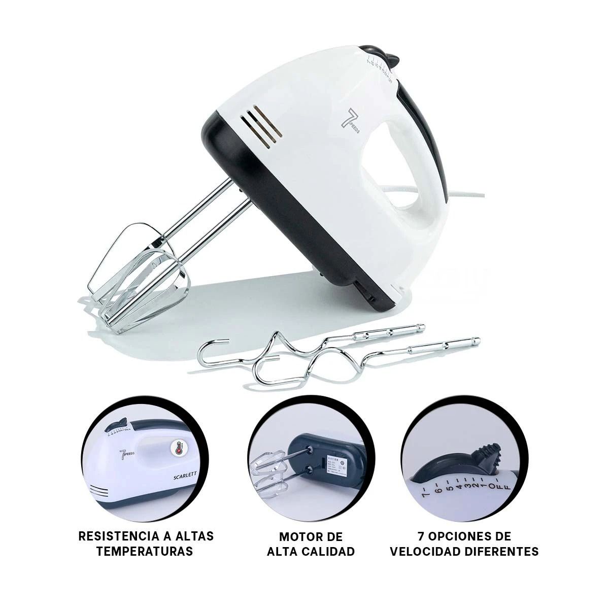 GENERICO - Pack2 Batidora de Cocina Electrica Blanco Y+Regalo Stickers