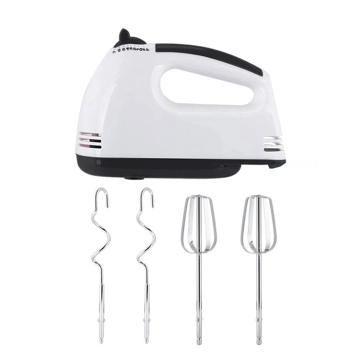 GENERICO - Pack4 Batidora Manual para Postres Blanco Y+Regalo Stickers