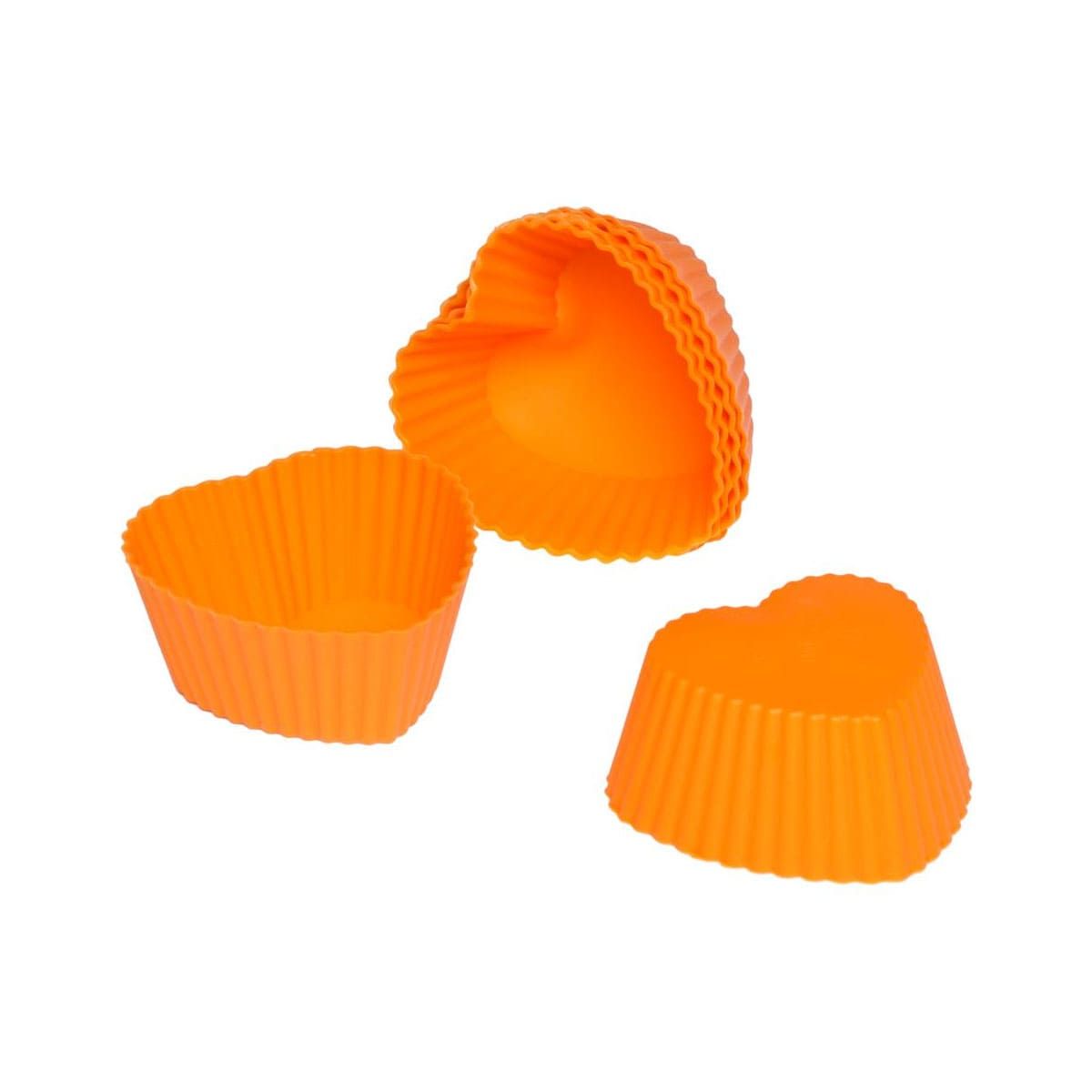 GENERICO - Molde de Silicona con Forma de Corazon 7x32cm Naranja