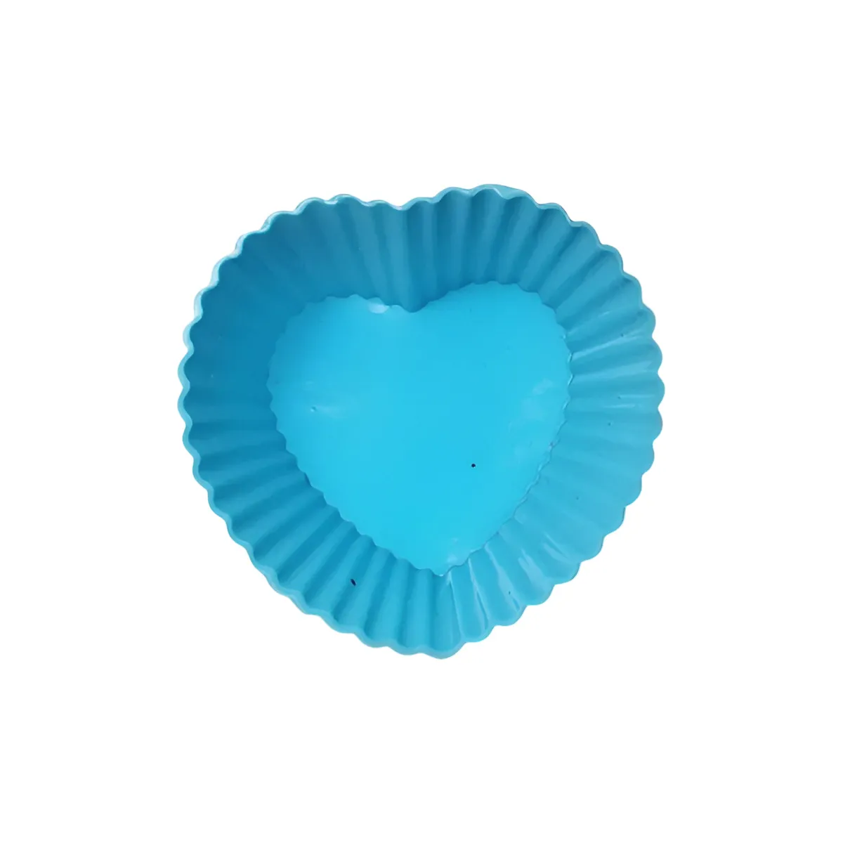 GENERICO - Pack2 Molde de Silicona con Forma de Corazon 7x32cm Celeste