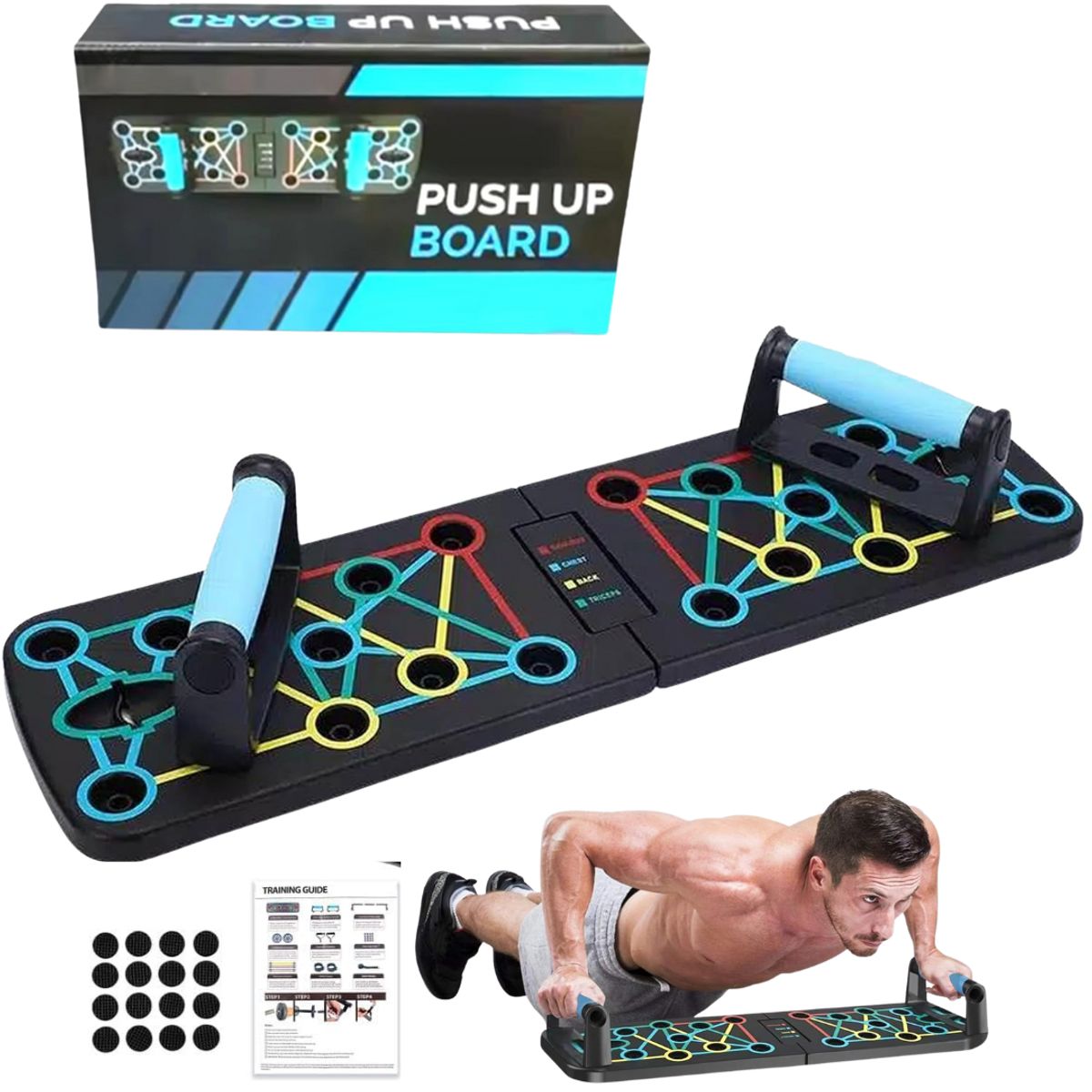 GENERICO - Tablero Push Up Completo Planchas Flexiones abdominales