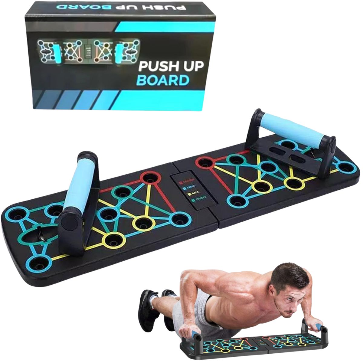 GENERICO - Tablero Push Up Completo Planchas Flexiones abdominales