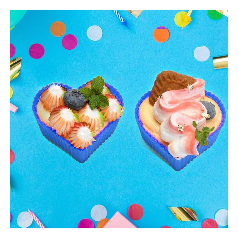 GENERICO - Pack4 Recipiente Flexible de Horno Azul Y+Papel de Regalo