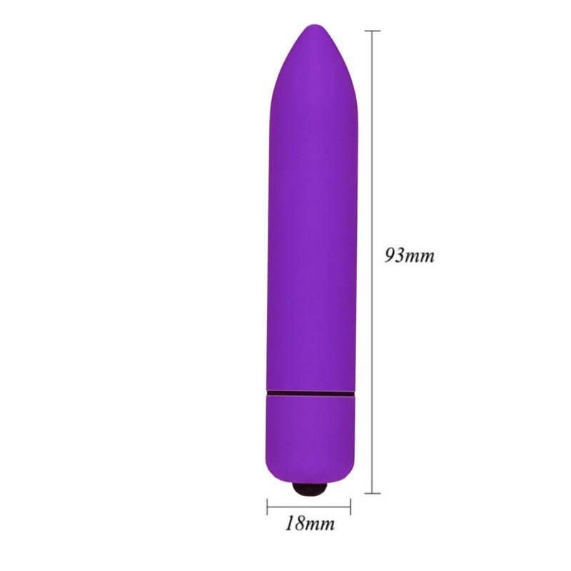 GENERICO - Vibrador Morado de silicón con 8 Velocidades