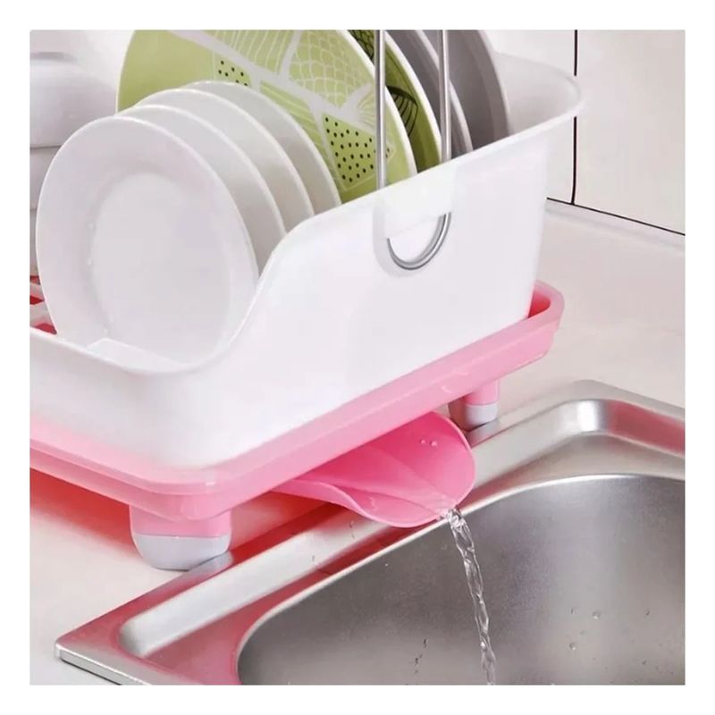 GENERICO - Pack4 Colador Resistente de Platos 2 Niveles en Rosado