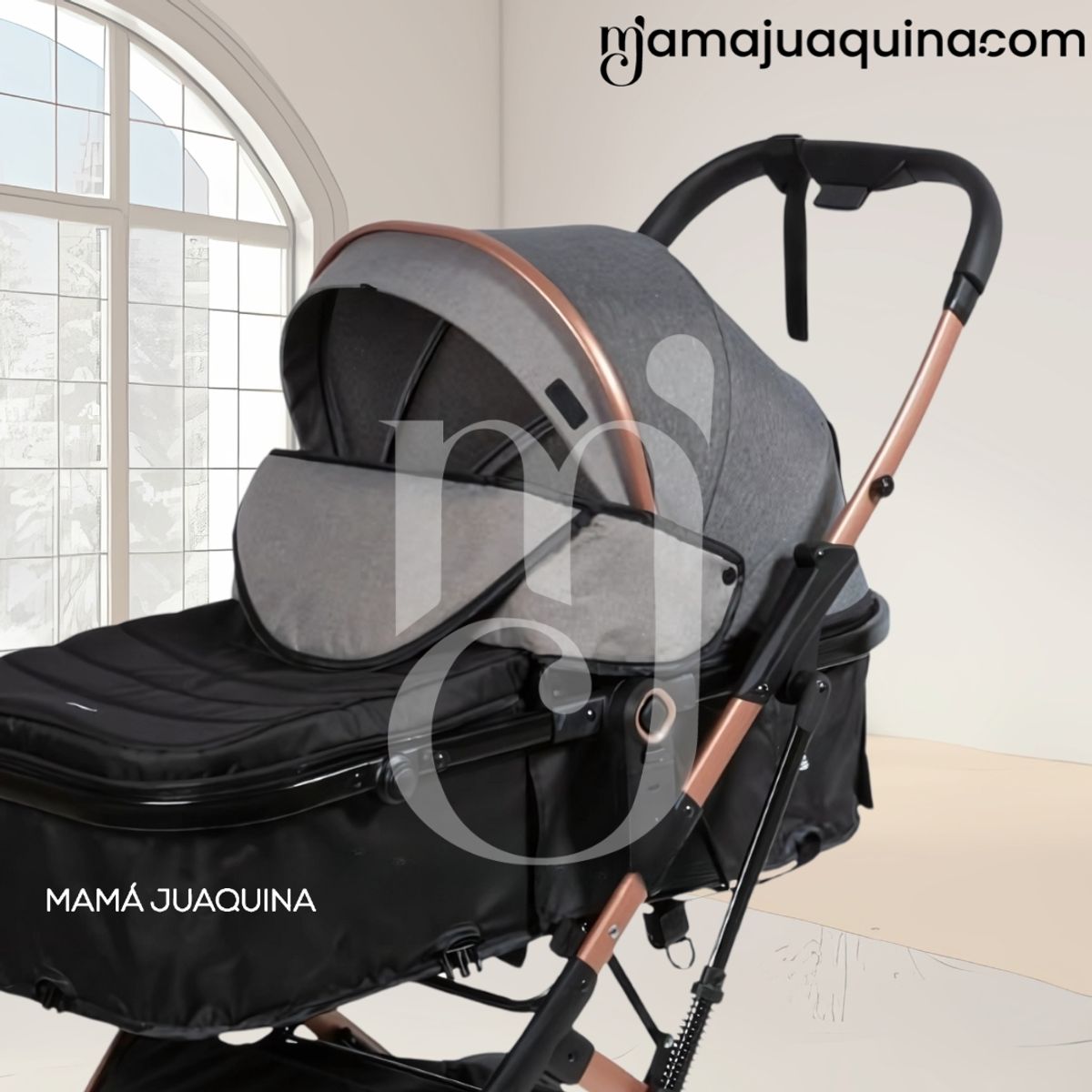 KIDS - Coche Moisés Travel System «BREYELL» de Lujo Gray